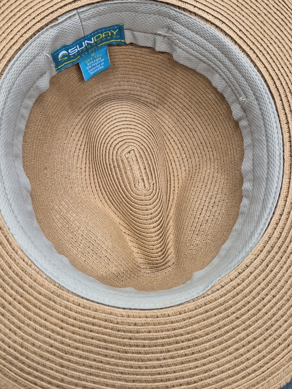 Sunday Afternoons Unisex Sun Hat Fedora Style UPF 50+ Tan Size Medium Paper/poly - Picture 5 of 10